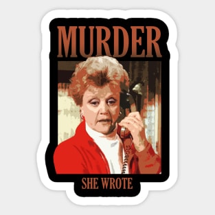 murder she calling - wrote vintage Sticker